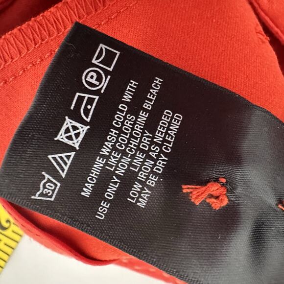 Anthropologie Pants Womens 10 Red Orange Essential Slim Button Pockets Career - Picture 10 of 16